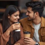 Campus couple sharing coffee at a café – the coffee girl and dreamer love story – Aarohi Blog