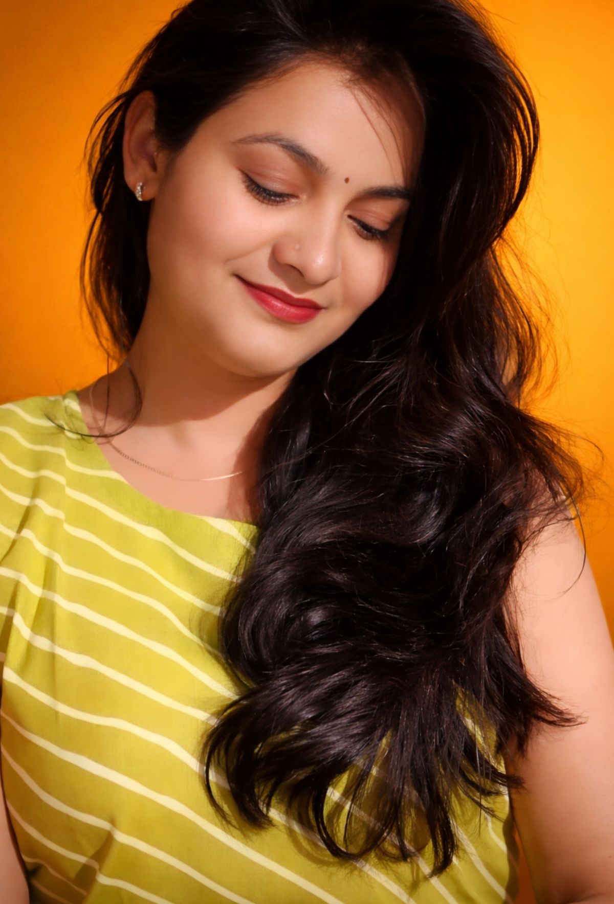 A calm portrait reflecting mindful living, warmth, and quiet self-reflection