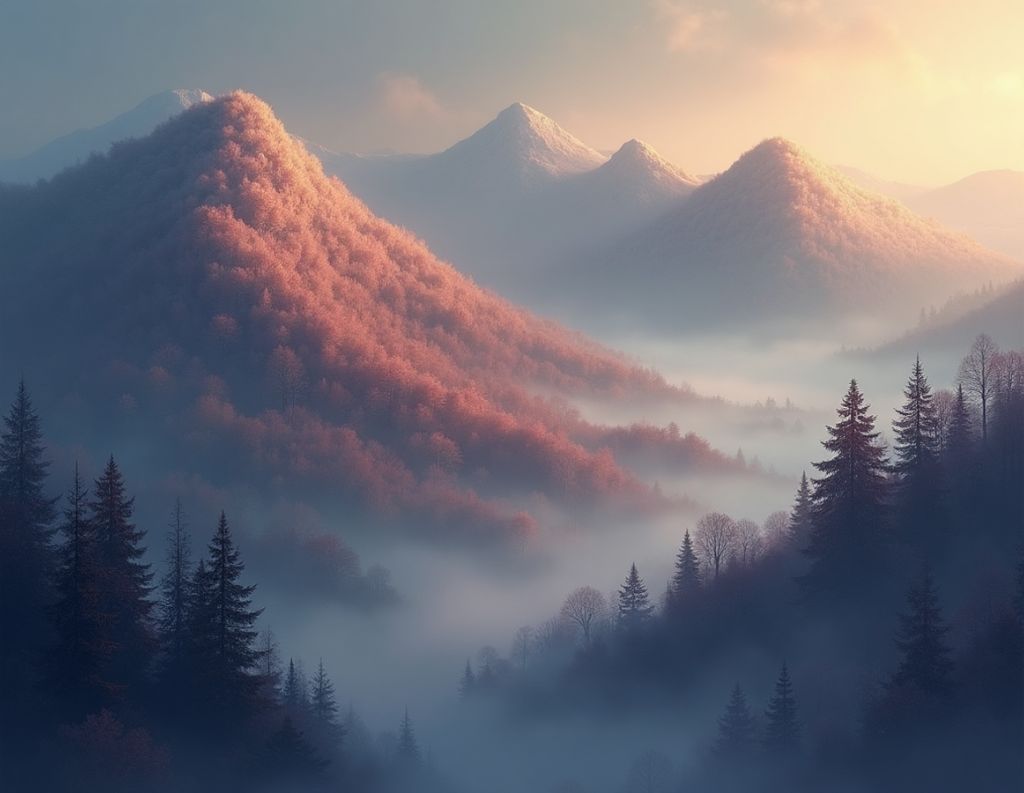 Quiet natural landscape symbolizing mindful living and lastin