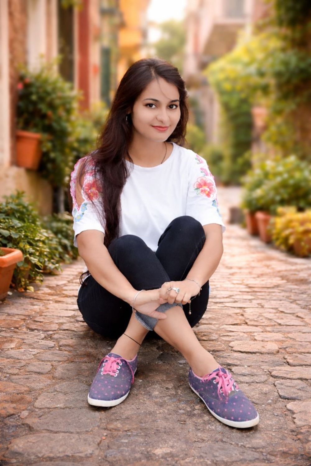 Soft portrait of Aarohi expressing calm presence and gentle confidence, collected as a personal moment.