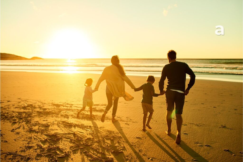 we didn't know it was the last time family walking together during sunset creating lasting memories