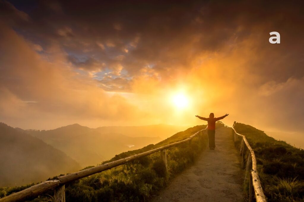 some doors close without making a sound person walking away from a quiet path at sunset symbolizing new beginnings