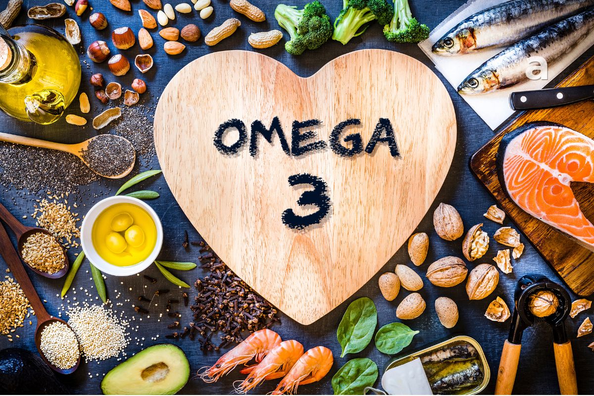 Omega-3 benefits and best food sources including salmon, sardines, chia seeds, flaxseed and walnuts